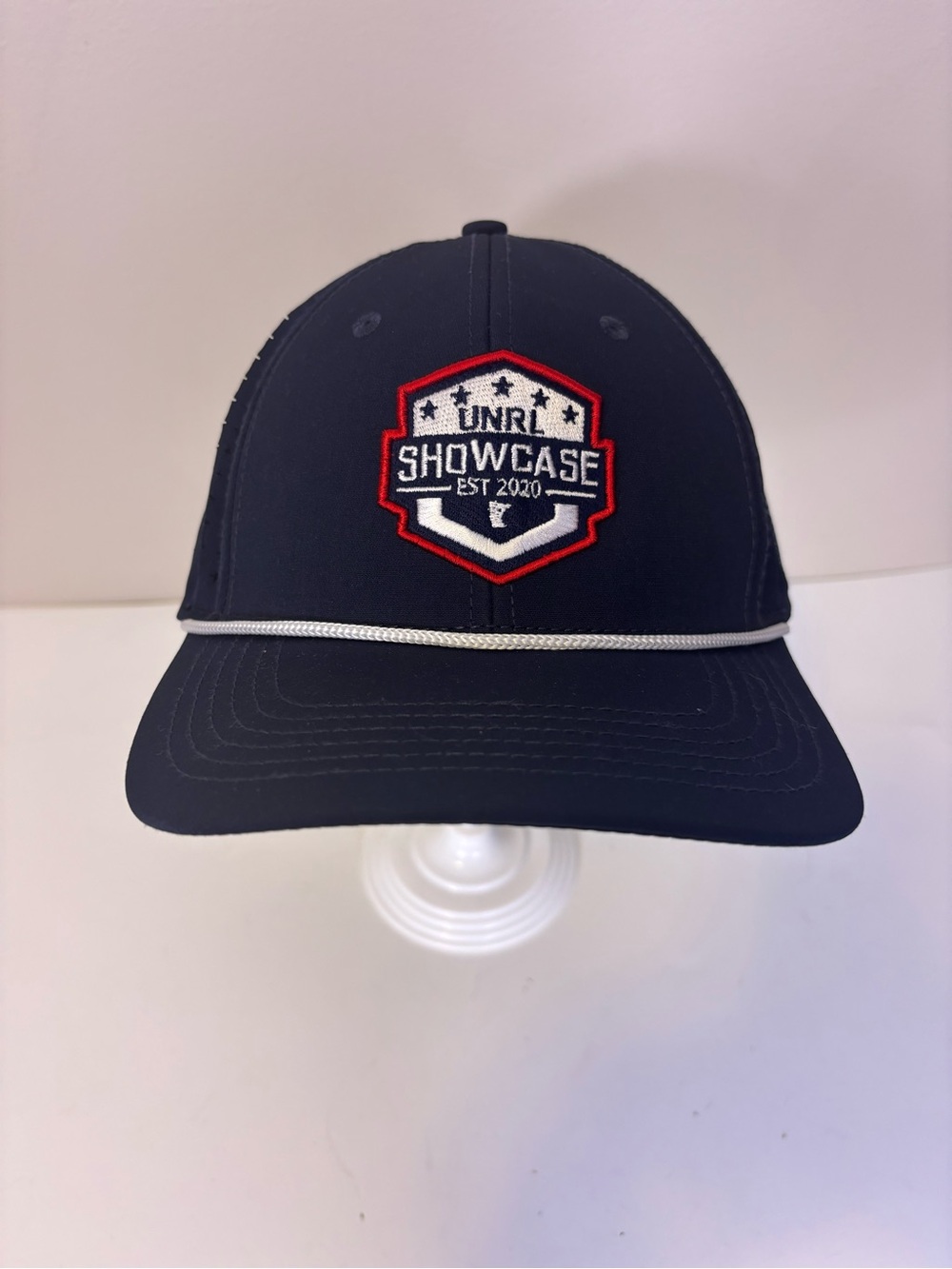 UNRL Showcase Men's Navy Cap with Red Logo Hat